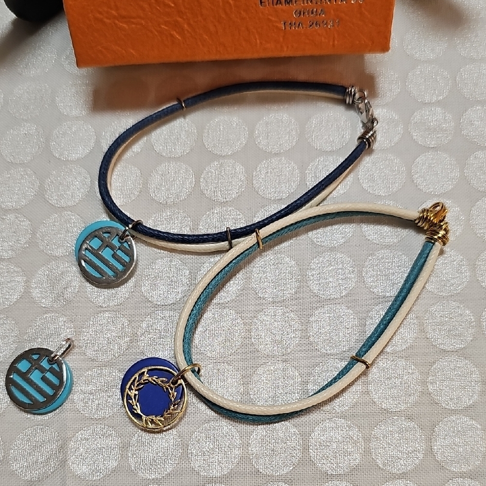 Vintage GREEK Inspired Kids Cord Bracelets Extra Charm